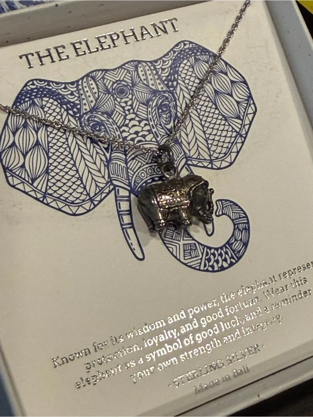 Annika Witt Sterling Silver Elephant Pendant Necklace - Silver